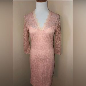As U Wish vintage Pink Lace Dress Medium